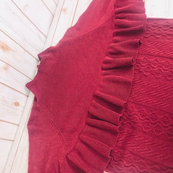 Naadam Red Cordovan MockNeck Sweater - Picture 4 of 8